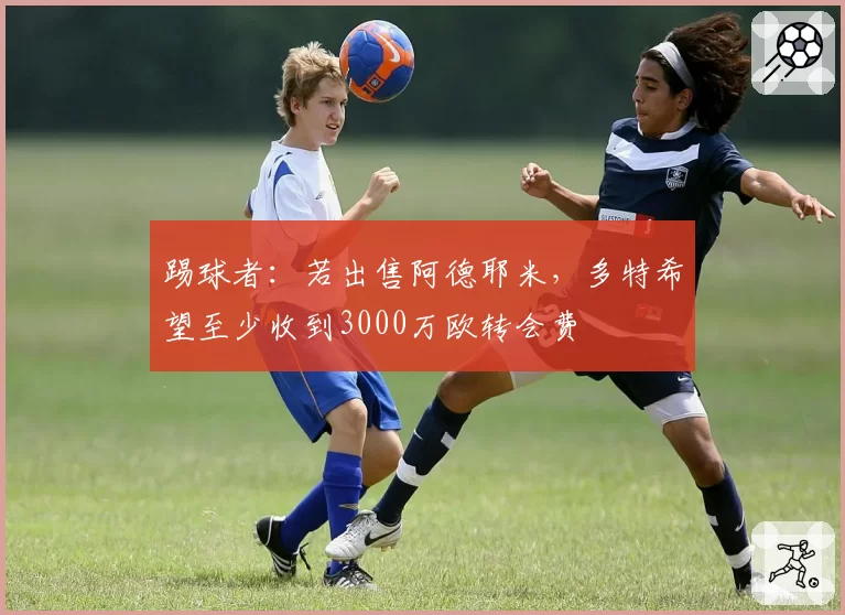 踢球者：若出售阿德耶米，多特希望至少收到3000万欧转会费